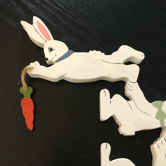 Two Piece Wooden Rabbit Set - Picture 4 of 6